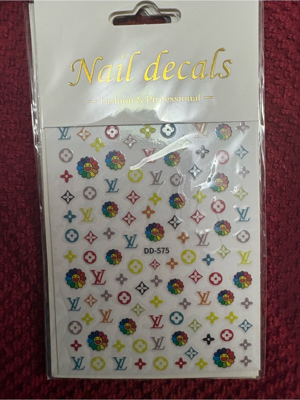 Nail Decals Multicolor Floral & Monogram Stickers